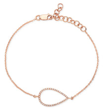 Load image into Gallery viewer, Open Pear Chain Bracelet