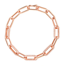Load image into Gallery viewer, Five Diamond Link Bracelet