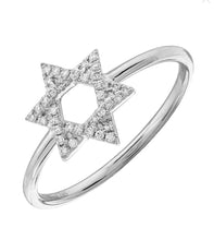 Load image into Gallery viewer, Star of David Diamond Ring
