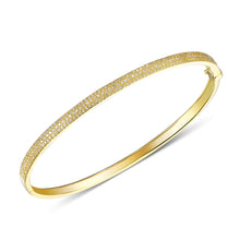 Load image into Gallery viewer, Three Row Pave Diamond Bangle