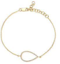 Load image into Gallery viewer, Open Pear Chain Bracelet