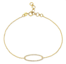 Load image into Gallery viewer, Open Oval Diamond Bracelet