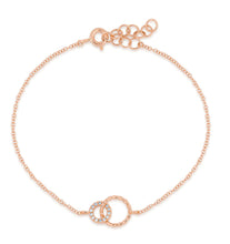 Load image into Gallery viewer, Interlocking Diamond Circle Bracelet