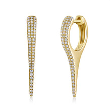 Load image into Gallery viewer, Pavè Long Diamond Spike Earrings