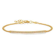 Load image into Gallery viewer, Two Row Diamond Bar Bracelet