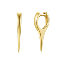 Load image into Gallery viewer, Long Gold Spike Earrings
