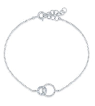 Load image into Gallery viewer, Interlocking Diamond Circle Bracelet