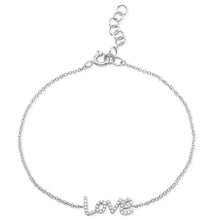 Load image into Gallery viewer, Pave Diamond Love Chain Bracelet