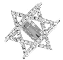 Load image into Gallery viewer, Large Star of David Diamond Ring