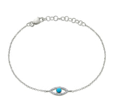 Load image into Gallery viewer, Turquoise Diamond Eye Bracelet