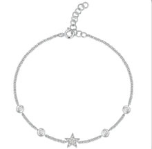 Load image into Gallery viewer, Star and Bezel Diamond Bracelet