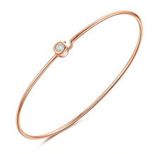 Load image into Gallery viewer, Single Bezel Diamond Hook Bangle