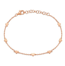 Load image into Gallery viewer, Gold Heart Eternity Bracelet