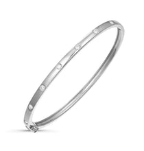 Load image into Gallery viewer, Halfway Diamond Inlay Bangle Bracelet
