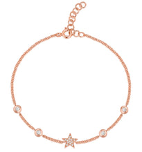 Load image into Gallery viewer, Star and Bezel Diamond Bracelet