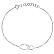 Load image into Gallery viewer, Interlocking Diamond Oval Bracelet