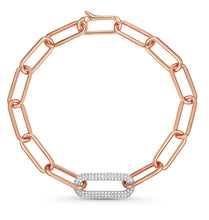 Load image into Gallery viewer, Large Single Link Pavè Diamond Bracelet