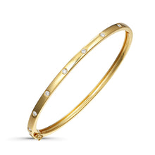 Load image into Gallery viewer, Halfway Diamond Inlay Bangle Bracelet