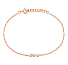 Load image into Gallery viewer, Three Diamond Bezel Bracelet