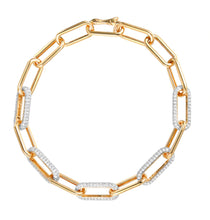 Load image into Gallery viewer, Five Diamond Link Bracelet