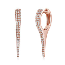 Load image into Gallery viewer, Pavè Long Diamond Spike Earrings