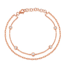 Load image into Gallery viewer, Diamonds by the Yard and Paperclip Bracelet