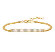 Load image into Gallery viewer, Three Row Diamond Bar Bracelet