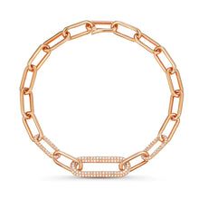 Load image into Gallery viewer, Three Graduated Diamond Oval Link Bracelet