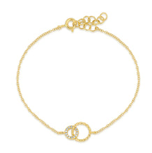 Load image into Gallery viewer, Interlocking Diamond Circle Bracelet