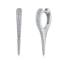 Load image into Gallery viewer, Pavè Long Diamond Spike Earrings