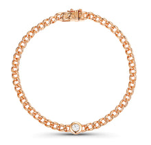 Load image into Gallery viewer, Single Bezel Diamond Link Bracelet