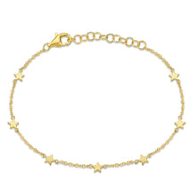 Load image into Gallery viewer, Gold Star Eternity Bracelet