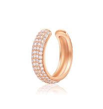 Load image into Gallery viewer, Four Row Domed Diamond Cuff Earring