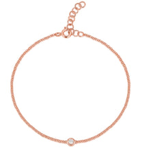 Load image into Gallery viewer, Single Bezel Diamond Bracelet