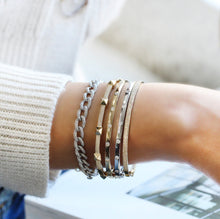 Load image into Gallery viewer, Three Row Pave Diamond Bangle