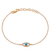 Load image into Gallery viewer, Turquoise Diamond Eye Bracelet