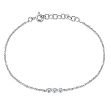 Load image into Gallery viewer, Three Diamond Bezel Bracelet