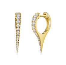 Load image into Gallery viewer, Short Diamond Spike Earrings
