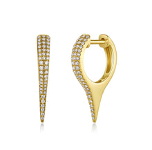 Load image into Gallery viewer, Pavè Short Diamond Spike Earrings