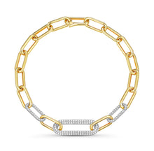 Load image into Gallery viewer, Three Graduated Diamond Oval Link Bracelet