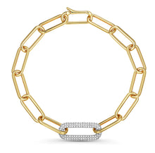 Load image into Gallery viewer, Large Single Link Pavè Diamond Bracelet