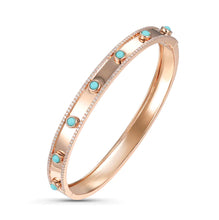 Load image into Gallery viewer, Turquoise Diamond Edge Bangle