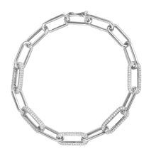 Load image into Gallery viewer, Five Diamond Link Bracelet