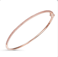 Load image into Gallery viewer, Two Row Pave Diamond Bangle