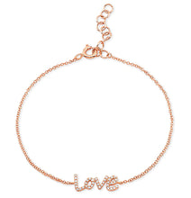 Load image into Gallery viewer, Pave Diamond Love Chain Bracelet