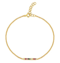 Load image into Gallery viewer, Rainbow Bar Bracelet