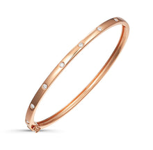 Load image into Gallery viewer, Halfway Diamond Inlay Bangle Bracelet