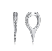 Load image into Gallery viewer, Pavè Short Diamond Spike Earrings