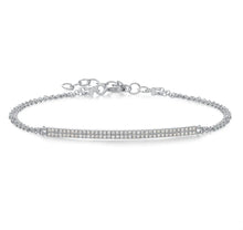 Load image into Gallery viewer, Two Row Diamond Bar Bracelet
