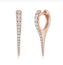 Load image into Gallery viewer, Long Diamond Spike Earrings